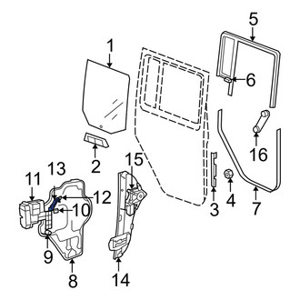 Jeep OE - Center Left Door Latch Cable