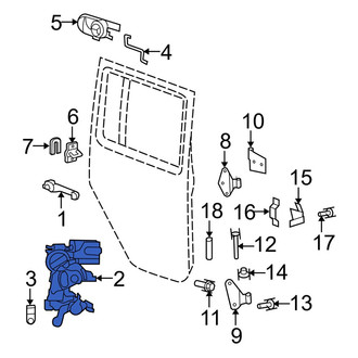 Jeep OE - Center Right Door Latch Assembly