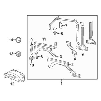 Jeep OE - Quarter Panel & Components (Unlimited Rubicon / Unlimited Sahara / Unlimited Sport)