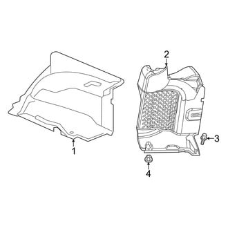 Jeep OE - Quarter Panel - Interior Trim (Unlimited Rubicon / Unlimited Sahara / Unlimited Sport)