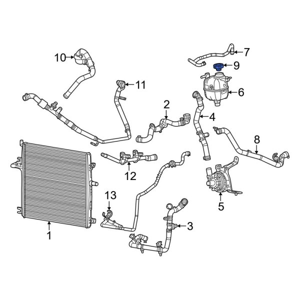 Engine Coolant Reservoir Cap