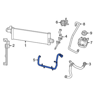 Jeep OE - Left Radiator Coolant Hose