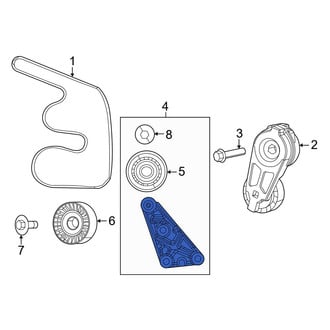 Jeep OE - A/C Drive Belt Idler Pulley Bracket