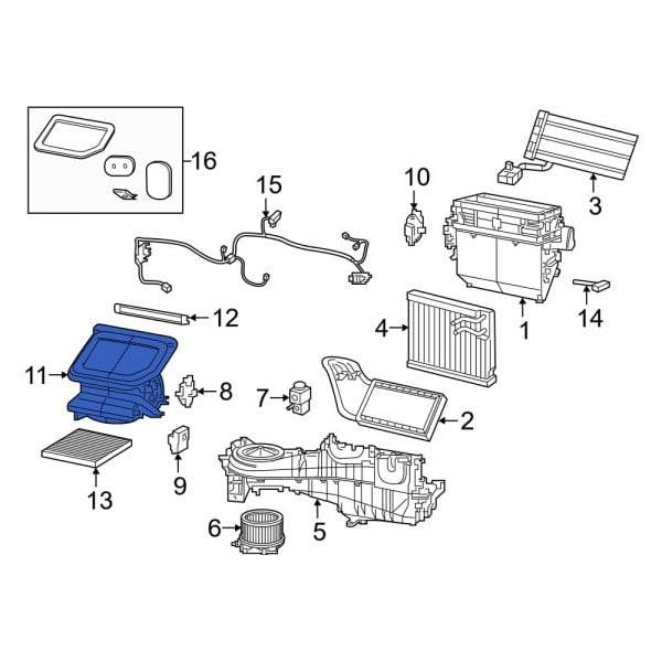 Genuine OEM HVAC Air Inlet Housing For RAM 68029737AB