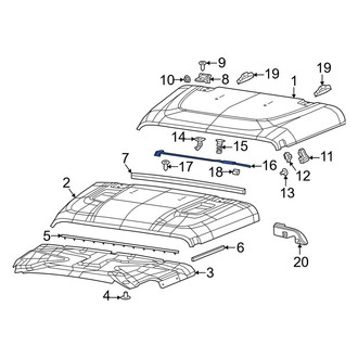 Jeep OE - Front Hood & Trunk Prop Rod