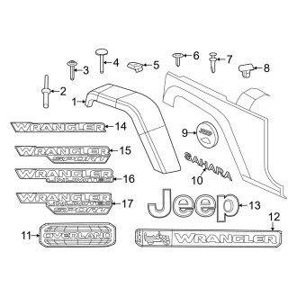 2018 Jeep Wrangler OEM Exterior & Body Parts — 