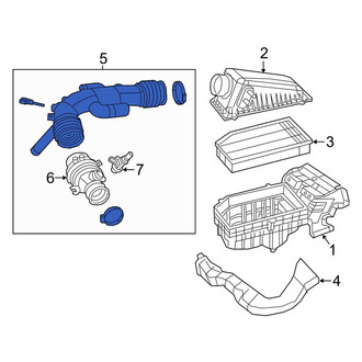 Jeep OE - Rear Engine Air Intake Hose