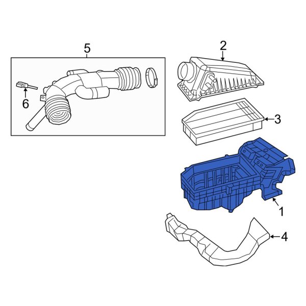 Jeep OE 68291136AB Air Filter Housing