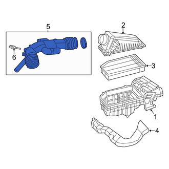 Jeep OE - Rear Engine Air Intake Hose
