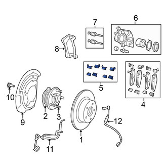 Jeep OE - Rear Disc Brake Hardware Kit