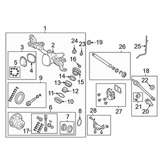 Jeep OE - Front Suspension - Front Axle & Carrier (Dana M186 (Code DJD))