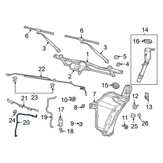 Jeep OE - Front Lower Windshield Washer Hose