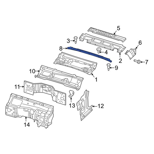 Jeep OE 68291874AC Lower Cowl Panel