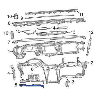 Jeep OE - Lower Instrument Panel Crossmember Bracket
