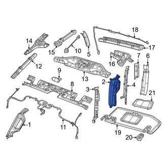 Jeep OE - Left Upper Inner Door Pillar Post Trim Set