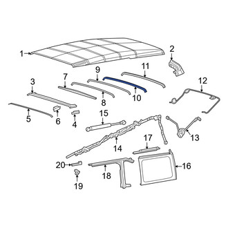 Jeep OE - Center Roof Bow