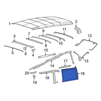 Jeep OE - Rear Left Quarter Glass