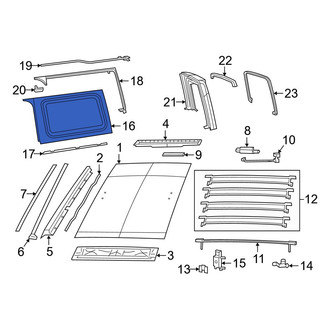 Jeep OE - Rear Left Quarter Glass