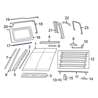 Jeep OE - Left Lower Quarter Glass Seal