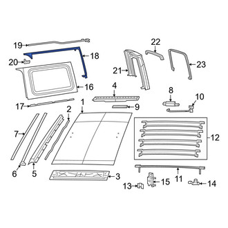 Jeep OE - Right Upper Quarter Glass Seal