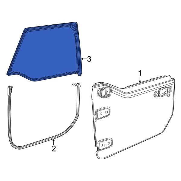 Jeep OE 68493631AC Front Left Upper Door Seal