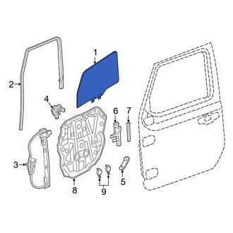 Jeep OE - Front Left Door Glass