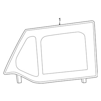 Jeep OE - Front Door - Glass & Hardware (Half Door)