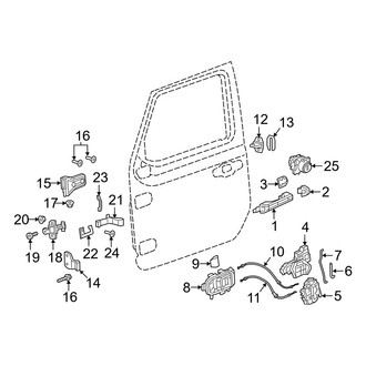 Jeep OE - Front Door - Lock & Hardware (Full Door)