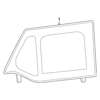 Jeep OE - Rear Door - Glass & Hardware (Half Door)