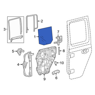 Jeep OE - Front Left Door Glass