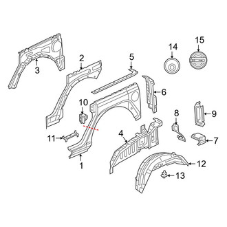Jeep OE - Quarter Panel & Components (Unlimited Moab / Unlimited Rubicon / Unlimited Sahara / Unlimited Sport / Unlimited Sport S)