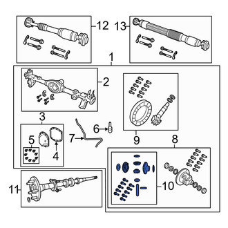 Jeep OE - Rear Differential Carrier Gear Kit