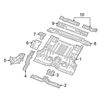 Jeep OE - Rear Body & Floor - Floor & Rails