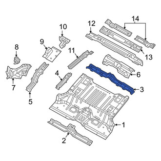 Jeep OE - Rear Center Floor Pan Crossmember