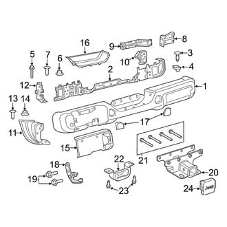 Jeep OE - Rear Bumper - Bumper & Components (Steel Bumper)