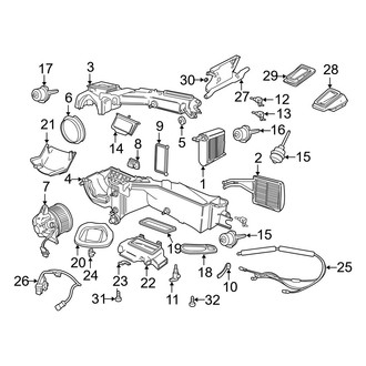 Jeep OE - Air Conditioner & Heater - Evaporator & Heater Components