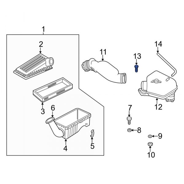 Jeep OE 6504503 Engine Air Intake Resonator Bolt