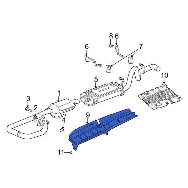 Jeep OE 55176694AB Front Exhaust Heat Shield