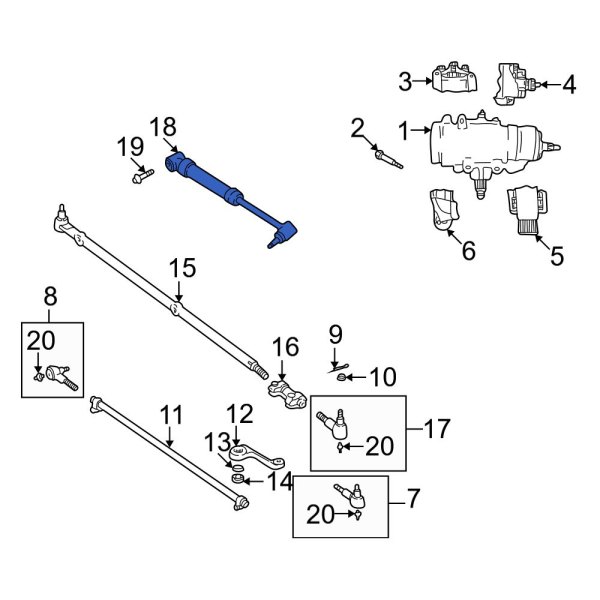 Jeep OE 52088960AB Front Steering Damper