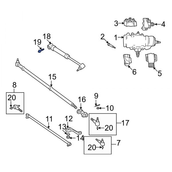 Jeep OE J4007388 Steering Damper Bolt