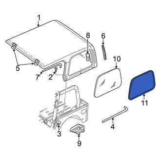 Jeep OE - Rear Quarter Glass Seal