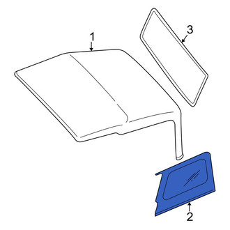 Jeep OE - Left Quarter Glass
