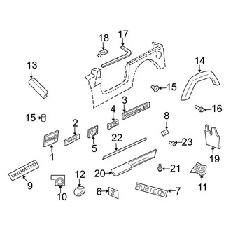 Jeep OE - Pillars, Rocker & Floor - Exterior Trim
