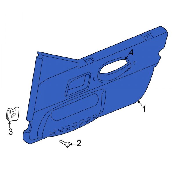 Jeep OE 5DY641DVAD Front Right Inner Door Interior Trim Panel