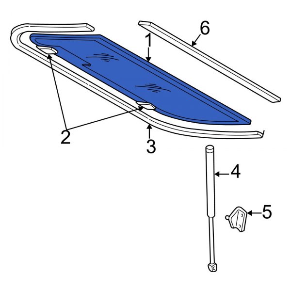Jeep OE 5096143AD Rear Liftgate Glass