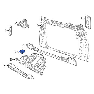 Jeep OE - Left Radiator Support Tie Bar Bracket