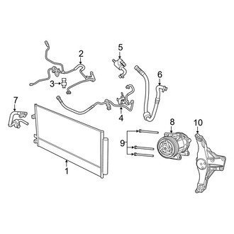Jeep OE - Air Conditioner & Heater - Condenser, Compressor & Lines (1.4L)