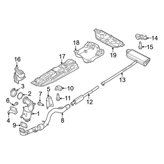 Jeep OE - Exhaust System - Exhaust Components (1.3L)