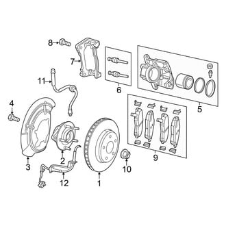 Jeep OE - Front Suspension - Brake Components