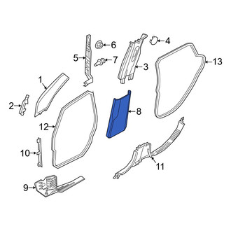 Jeep OE - Left Lower Door Pillar Post Trim Set